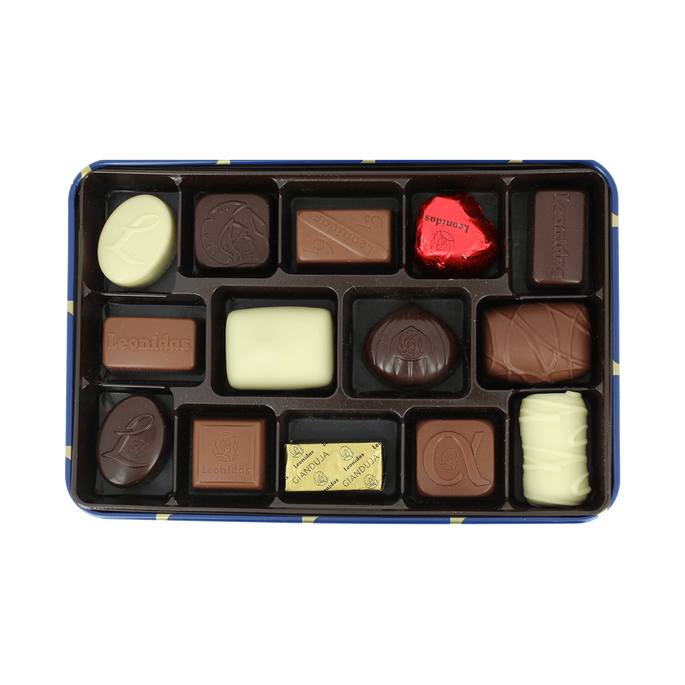 Leonidas Metal Gift Box, 14 pcs - Delivery in Denmark - Leonidas