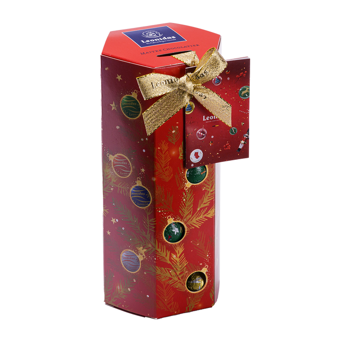 Leonidas Hexagonal box Christmas baubles - 500 g