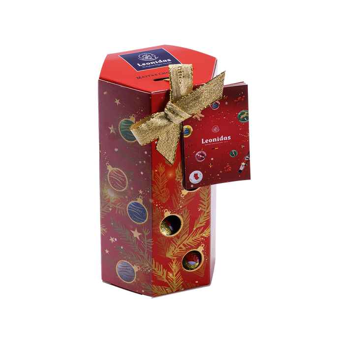 Leonidas Hexagonal box Christmas baubles - 380 g