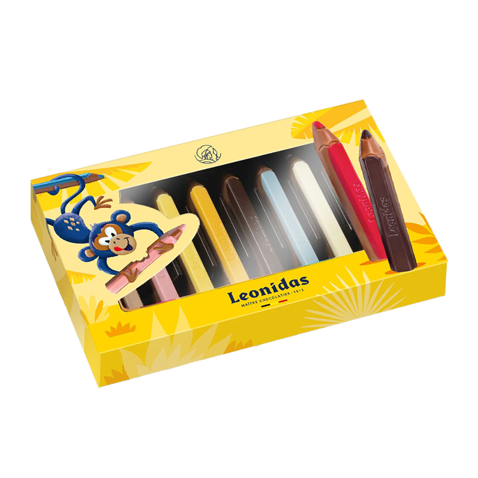 Leonidas Boite 8 Crayons Kids Lait, 72 g