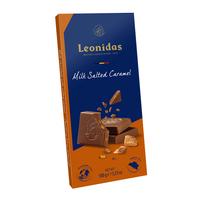 Tablette caramel sal&eacute; lait 100G